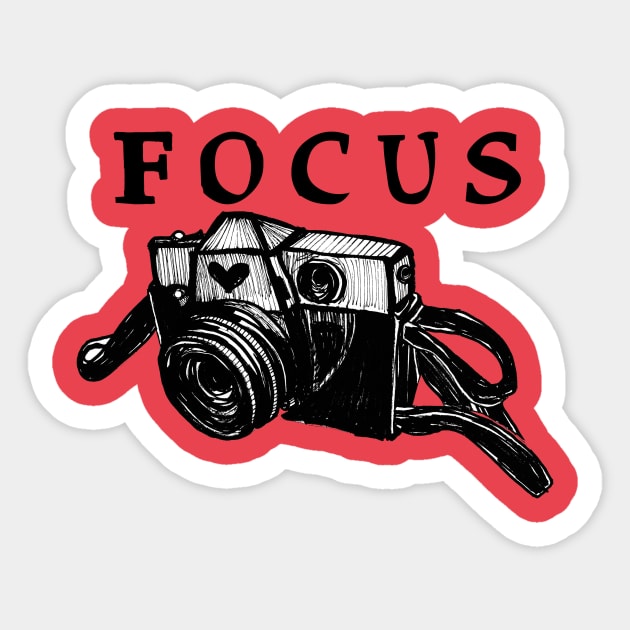 Focus On Photography: Vintage 35mm Camera Sticker by Tessa McSorley